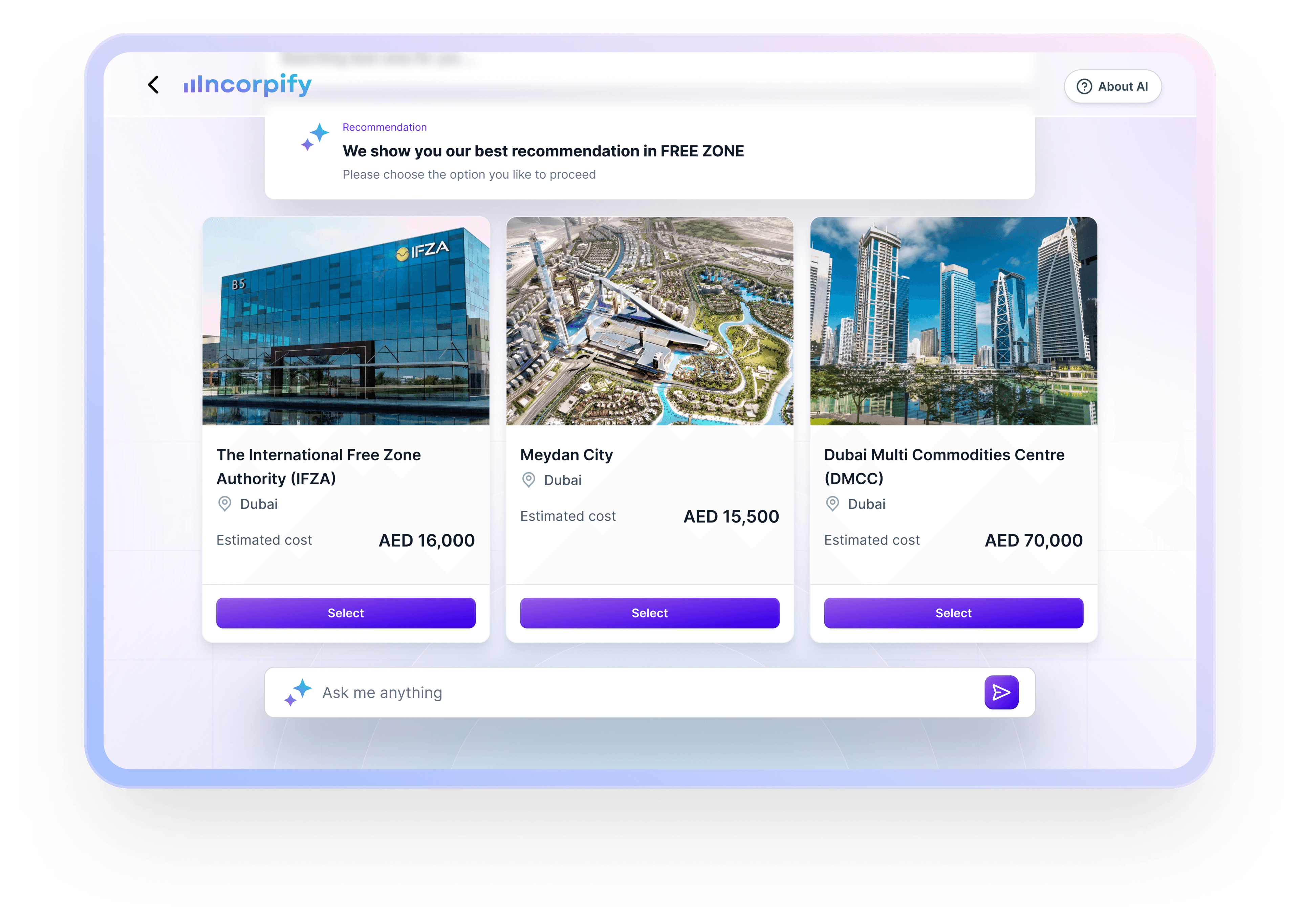 Incorpify incorporation dashboard preview